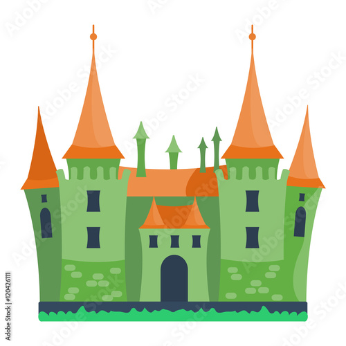 Castle cartoon vector illustration © partyvector