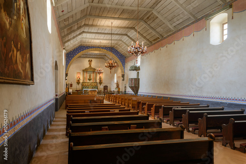 Interior of the Old Mission San Antonio de Padua in Jolon  California