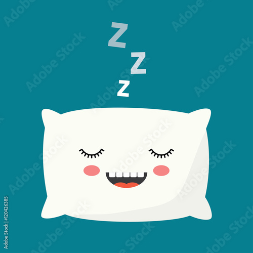 sleeping Pillow vector illustration.