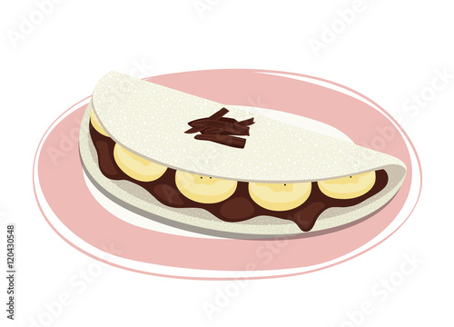Sweet tapioca recipe with banana and chocolate
