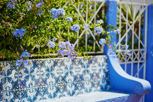 Bench decorated with azulejos