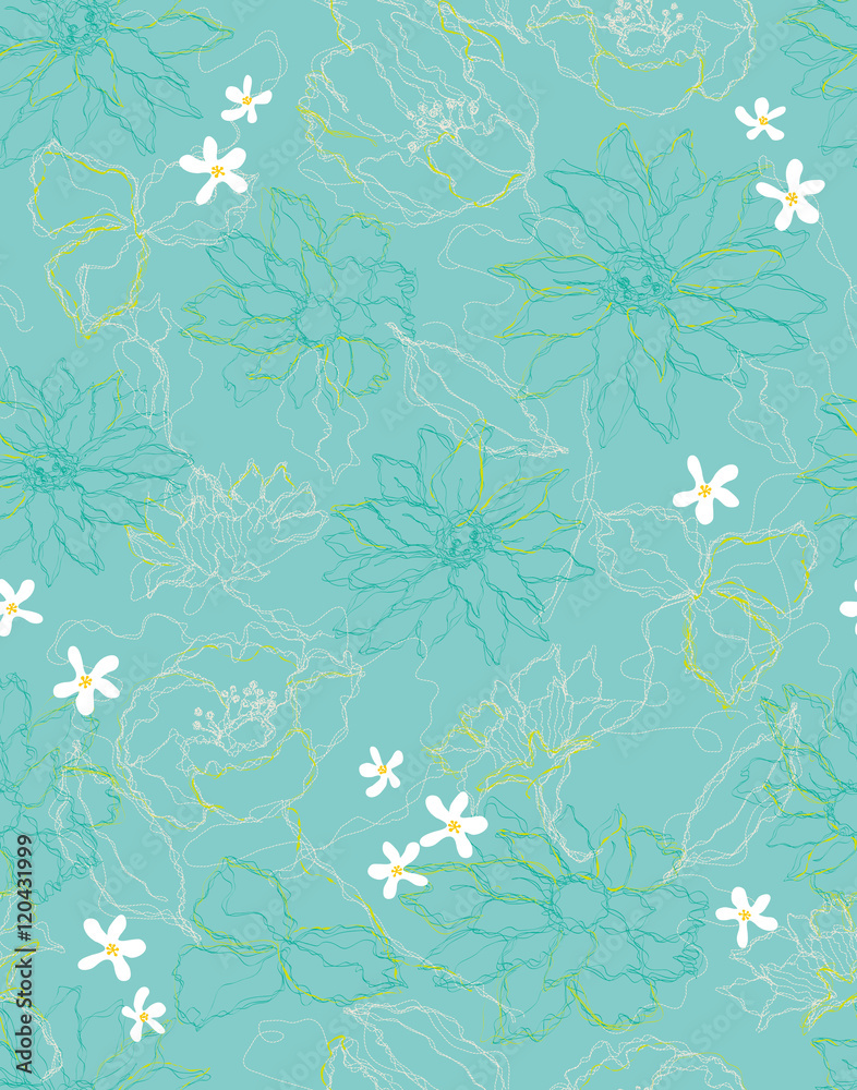 Fototapeta premium The repeat design / Elegance flower pattern design illustration