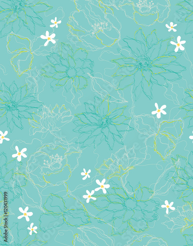 Fototapeta Naklejka Na Ścianę i Meble -  The repeat design / Elegance flower pattern design illustration