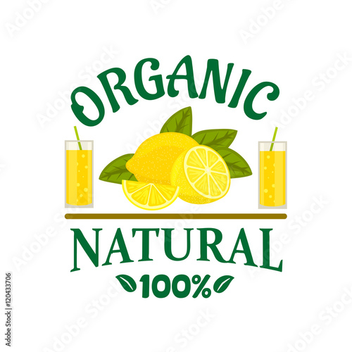 Natural organic lemon fruit poster