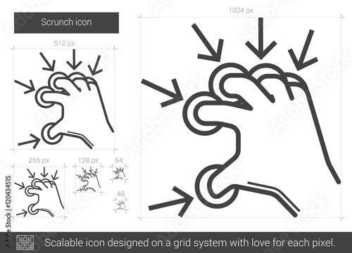 Scrunch line icon.