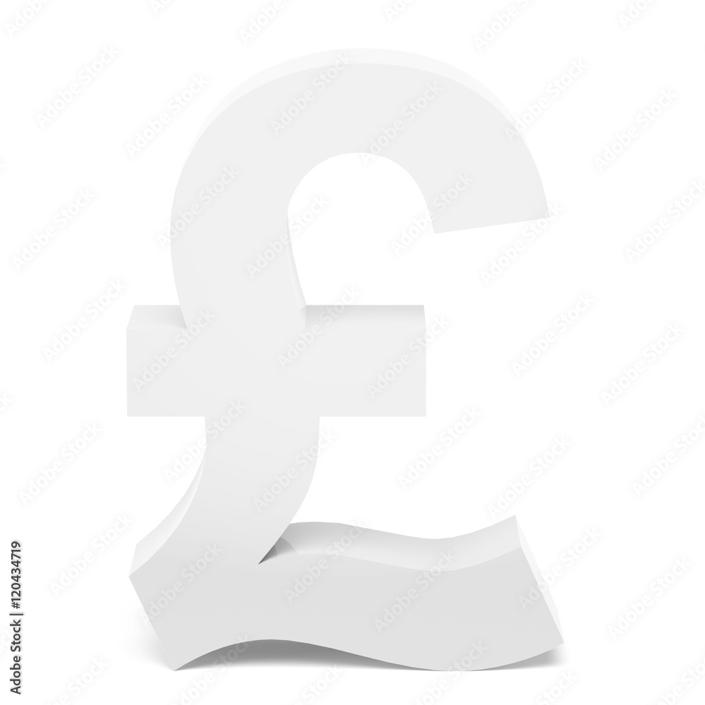Obraz premium white pound sign