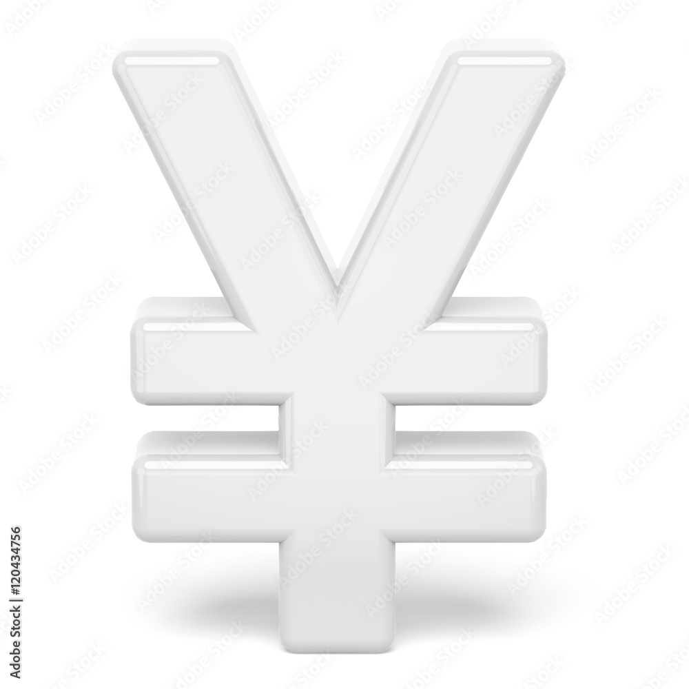 white yen symbol white yen symbol