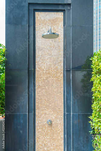 Shower at swimming pool .