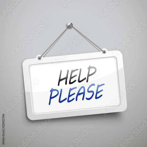 help please hanging sign