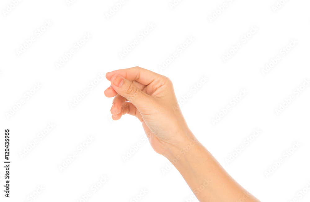 Women hand to hold business card ,credit card,blank paper or oth Women hand to hold business card ,credit card,blank paper or oth