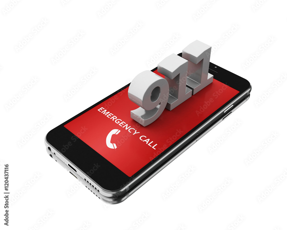 3d Smartphone with emergency call. 3d Smartphone with emergency call.