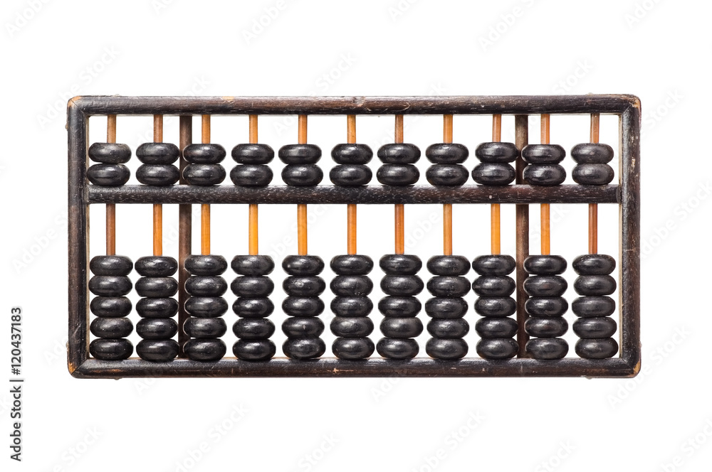 old abacus on white old abacus on white