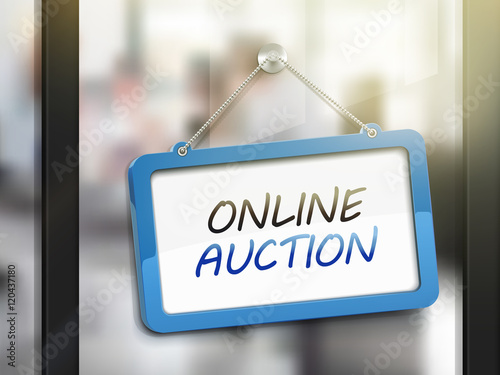 online auction hanging sign