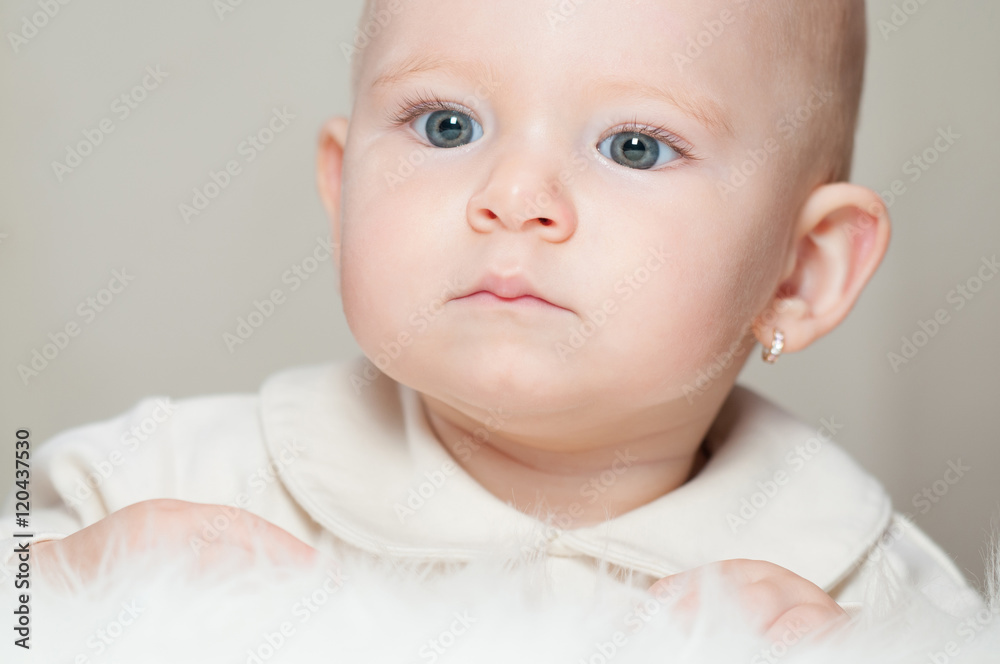 Portrait of the cute little girl close up Portrait of the cute little girl close up