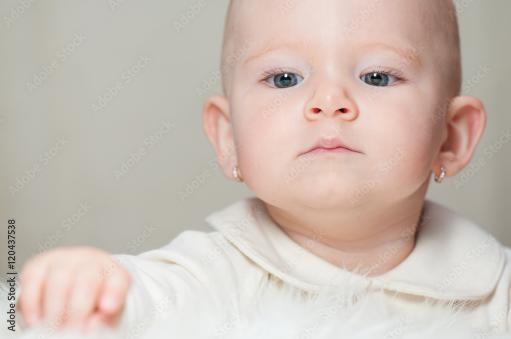 Portrait of the cute little girl close up Portrait of the cute little girl close up