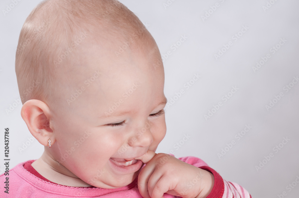 Portrait of the happy little girl close up Portrait of the happy little girl close up