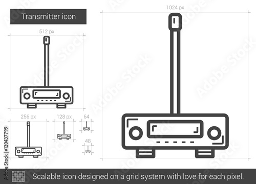 Transmitter line icon.