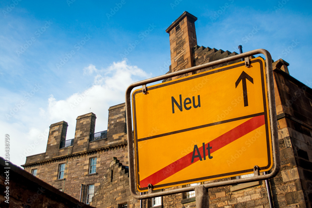 Obraz premium Schild 114 - Neu