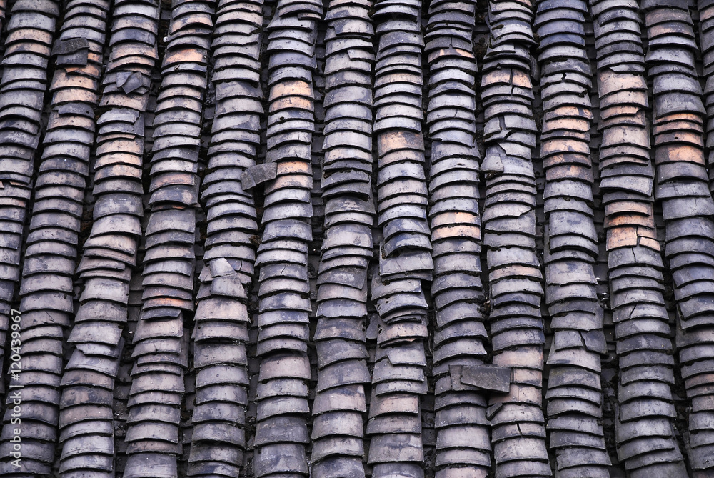 old tile and roof background