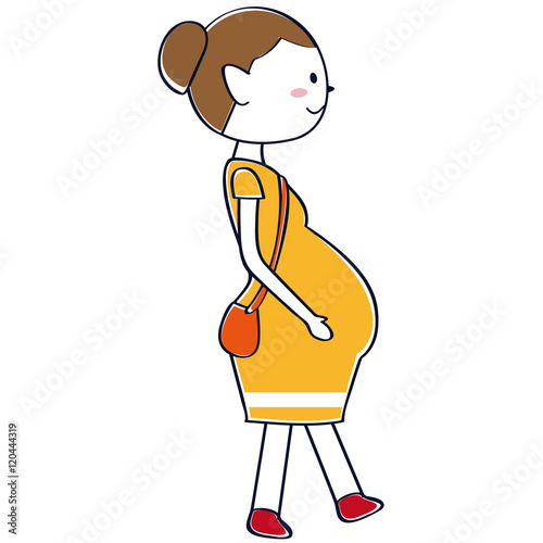散歩　マタニティ　妊婦　纏め髪
