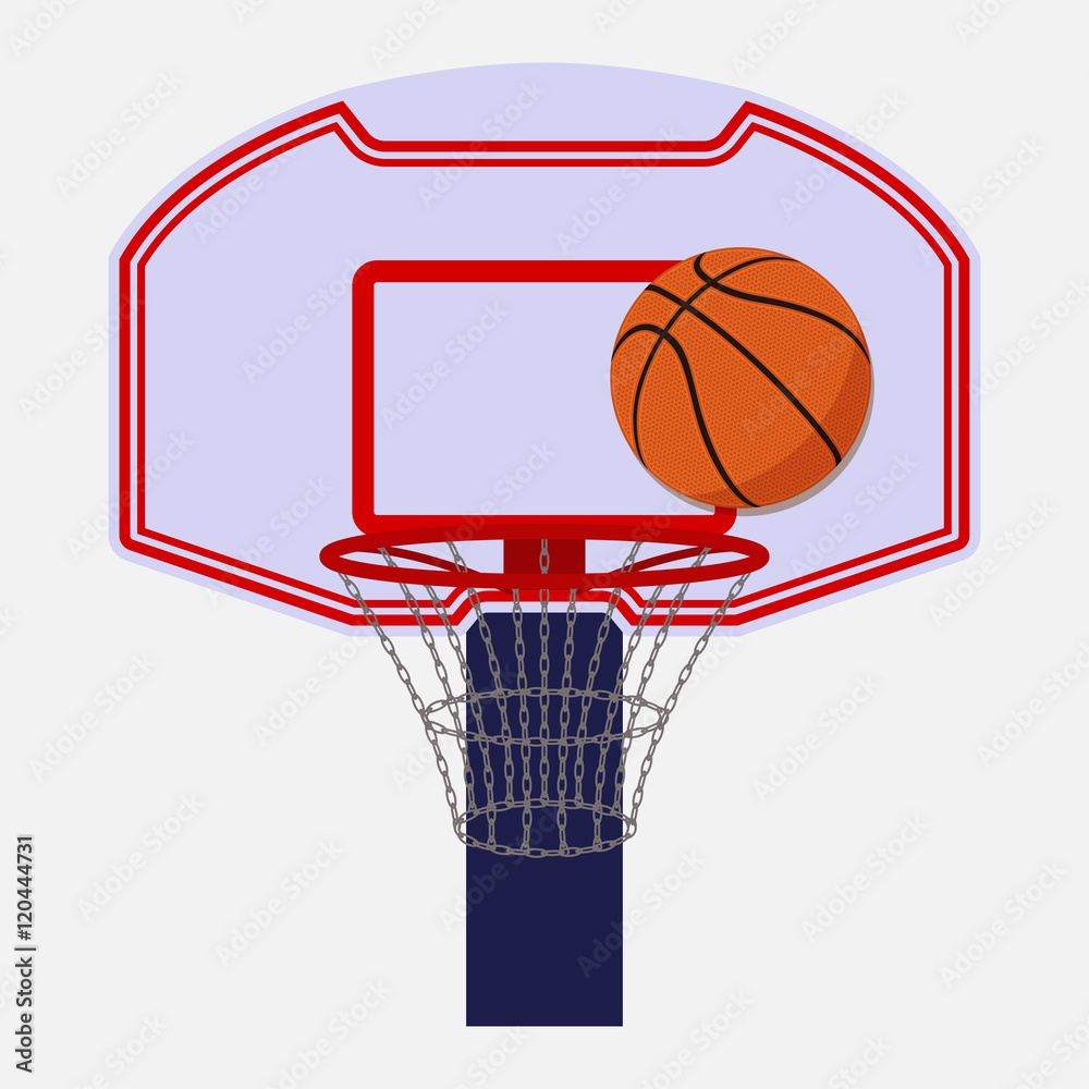Basketball backboard isolated