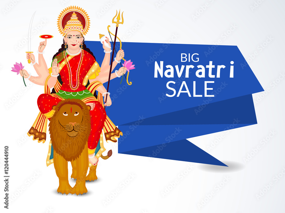 Fototapeta premium illustration Navratri or Happy Diwali festival background.