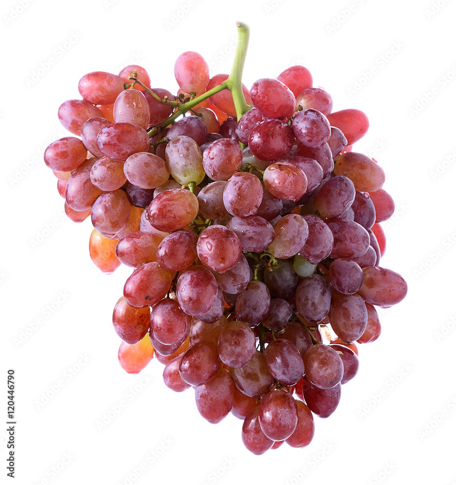 Fototapeta premium red seedless grapes isolated on white background