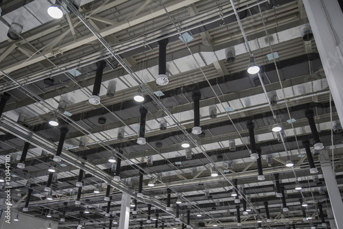 The ceiling air-conditioning of stadium or showroom roof