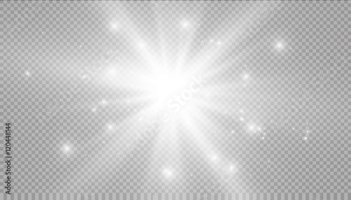 Vector illustration of abstract flare light rays