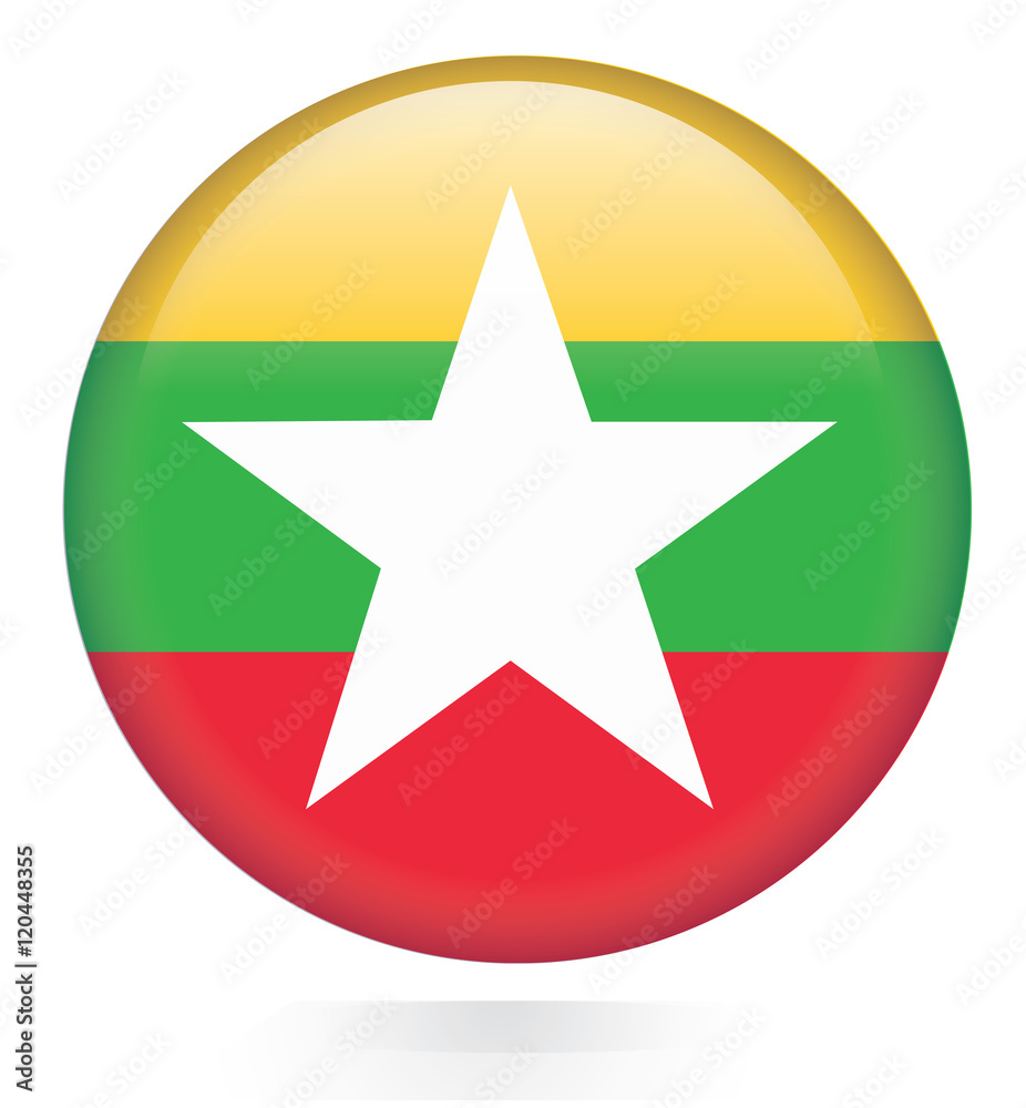 Burma Flag button Burma Flag button