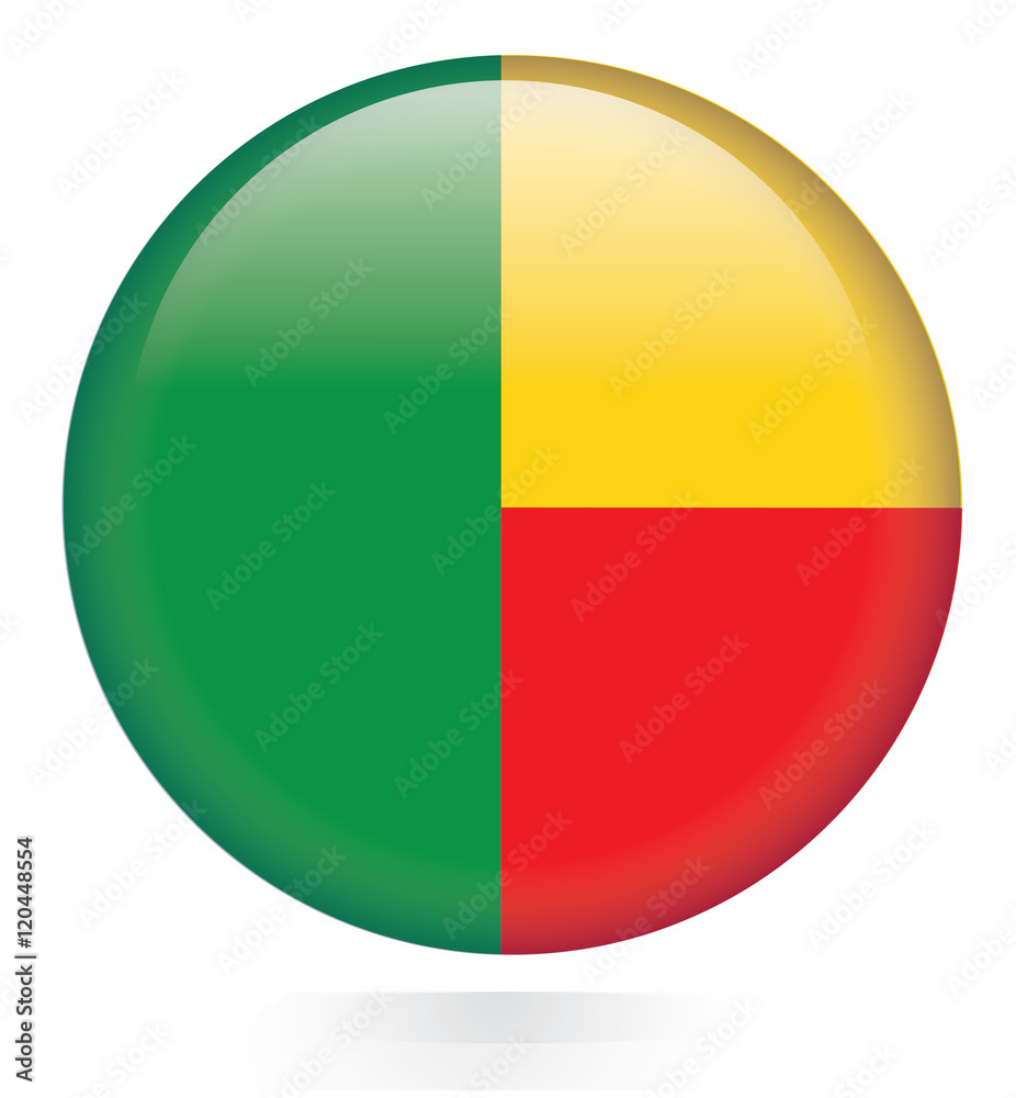Benin flag button
