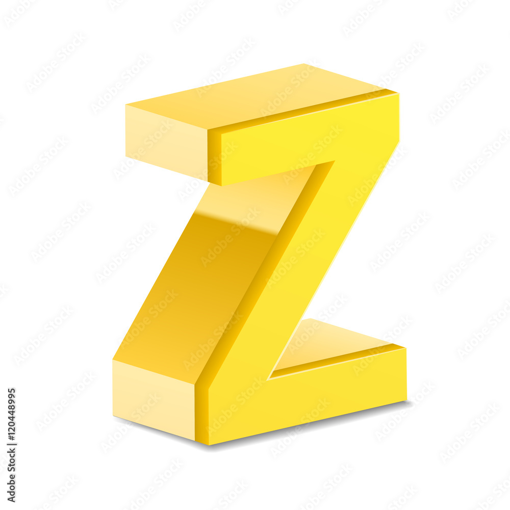 Obraz premium 3d yellow letter Z