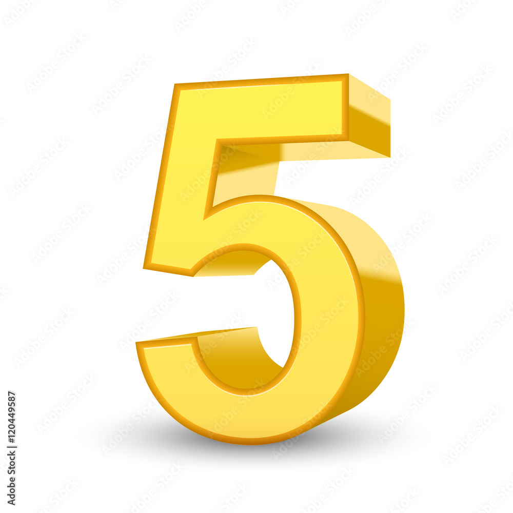 3d shiny yellow number 5 3d shiny yellow number 5
