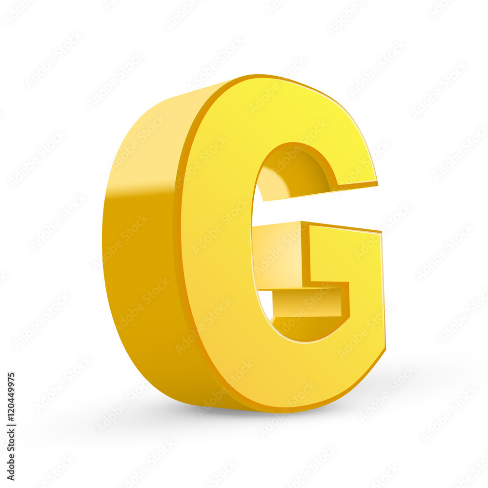 3d yellow letter G 3d yellow letter G