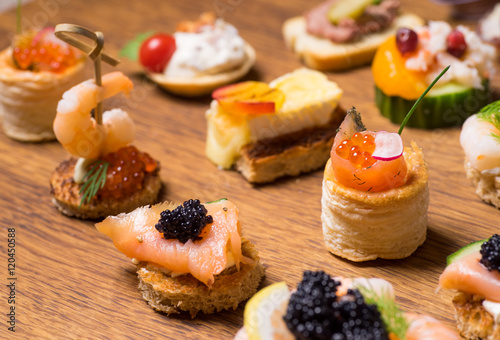 Exquisite selection of luxury appetizer