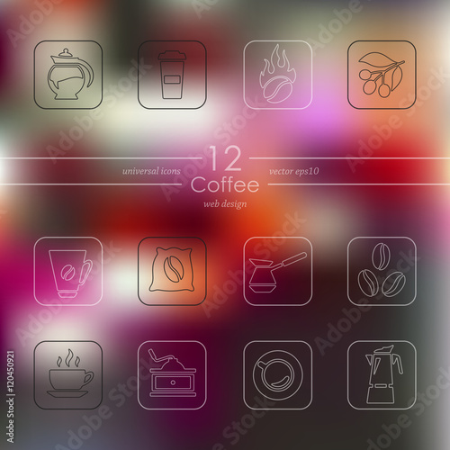 Set of coffee icons