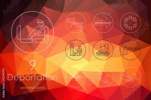Set of deportation icons
