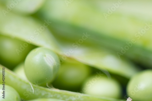 Open green peas