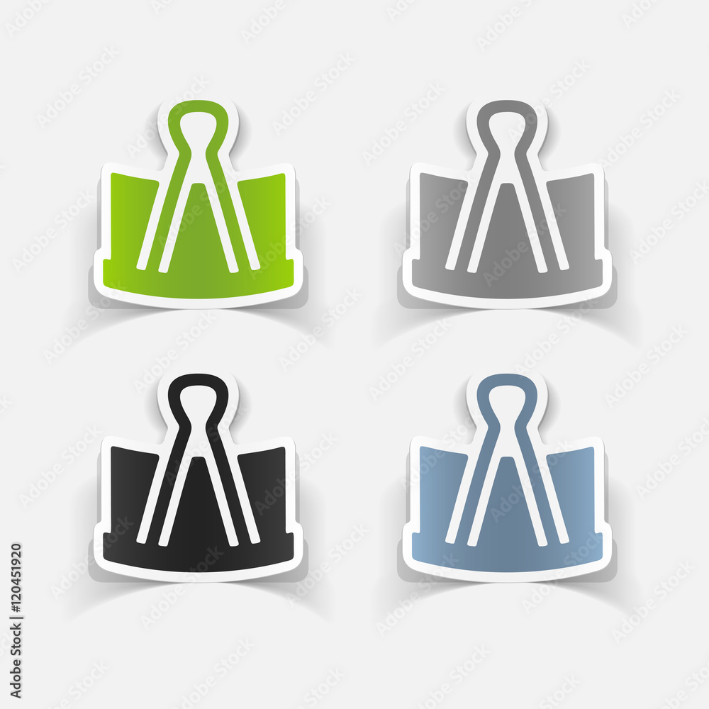 realistic design element: clip realistic design element: clip