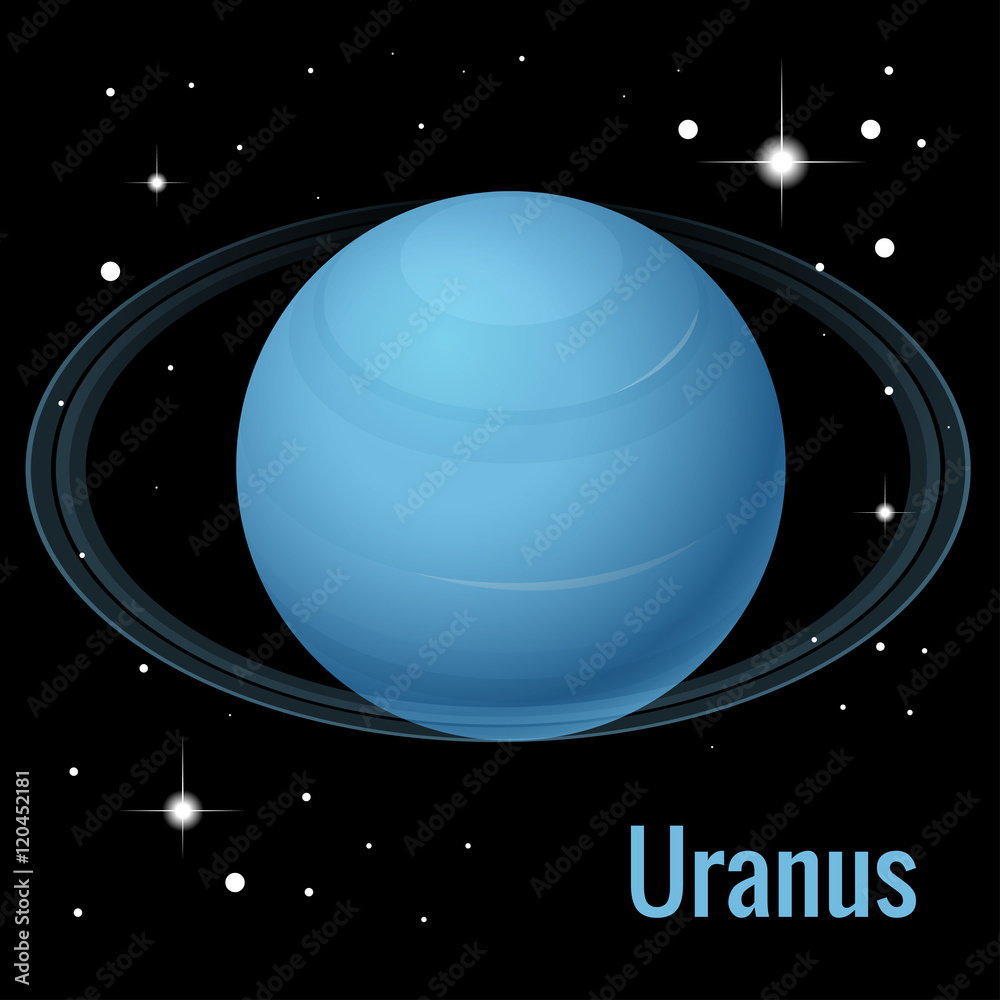Uranus planet 3d vector illustration. High quality isometric solar system  planets. Stock Vector | Adobe Stock