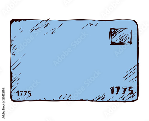 Bank card. Vector drawing