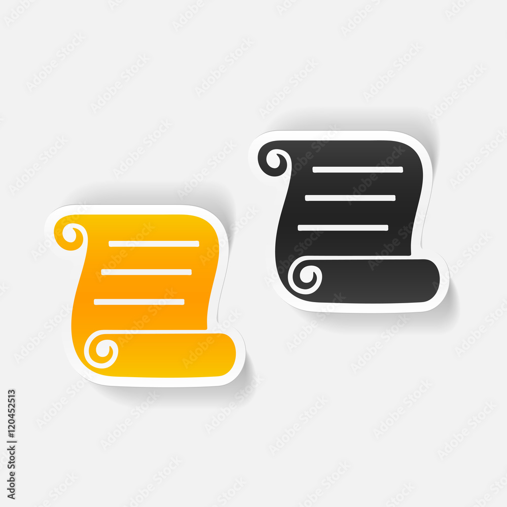 realistic design element: blank paper realistic design element: blank paper