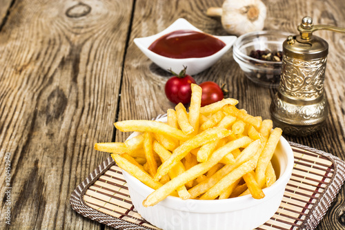 French Fries Potato with Ketchup