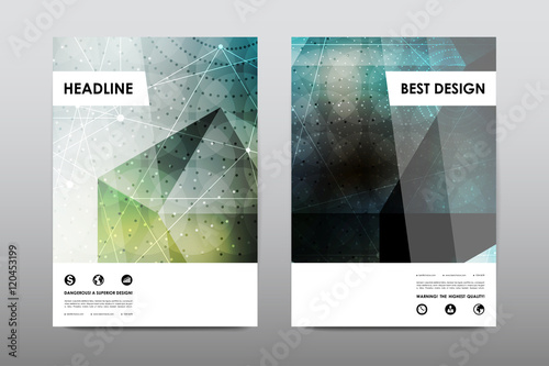 Brochure layout template flyer design vector, Magazine booklet cover abstract background