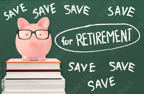 Save for retirement concept