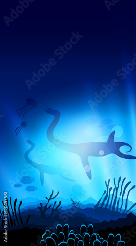 Underwater background. Vector illustration