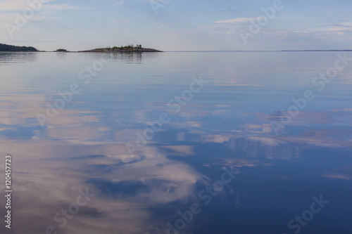 white sea in calm weather