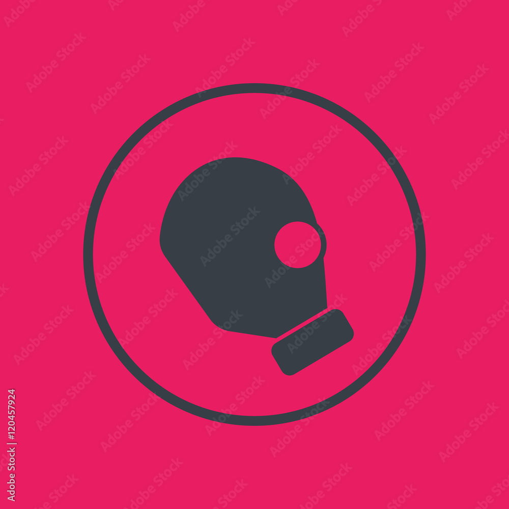 gas mask icon, side view, toxic sign gas mask icon, side view, toxic sign