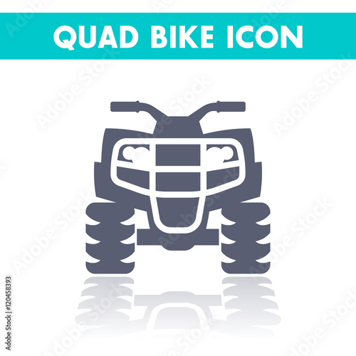 quad bike icon, all terrain vehicle, atv, quadricycle vector illustration