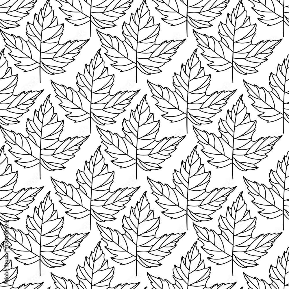 Autumn seamless leaf pattern 1